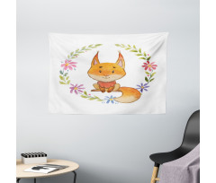 Forest Friend Floral Wide Tapestry