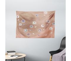 Funky Dandelion Flowers Wide Tapestry