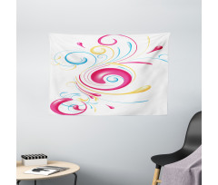 Ink Splattered Droplets Wide Tapestry