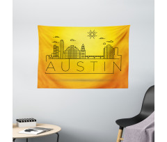 Minimal Texas Linear Skyline Wide Tapestry