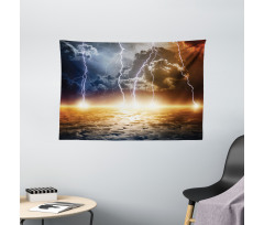 Clouds with Bolts Wide Tapestry