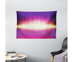 80s Retro Sci-Fi Background Wide Tapestry