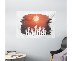 Party Night Club Fun Concept Wide Tapestry