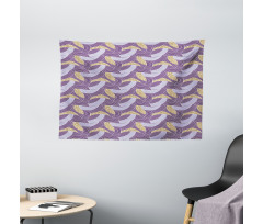 Crossed Curved Arc Design Wide Tapestry