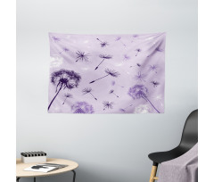 Botany Purple Tone Wide Tapestry