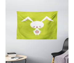 Cartoon Character on Green Wide Tapestry