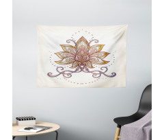 Flowers Motif Wide Tapestry