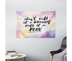 Hand-written Style Watercolor Wide Tapestry