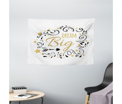 Swirls with Arrows and Dots Wide Tapestry