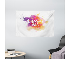 Modern Dream Big Calligraphy Wide Tapestry