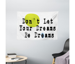 Message Typographic Pattern Wide Tapestry