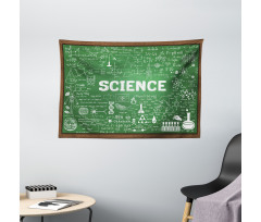 Science Word on Chalkboard Wide Tapestry