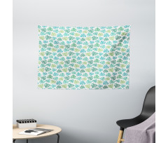 Exotic Theme Tropic Leaves Wide Tapestry