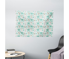 Abstract Design Foliage Wide Tapestry