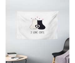 Ideal for Cat Lovers Cuddle Wide Tapestry