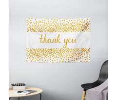 Yellow Tone Dots Cursive Wide Tapestry