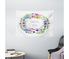 Spring Wreath Simple Word Wide Tapestry