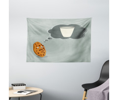 Cookie Dreaming of Milk Wide Tapestry