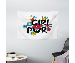 Girl Power with a Crown Wide Tapestry