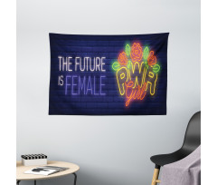 Future is Female Wide Tapestry