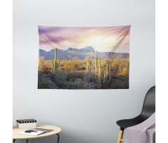 Saguaro Cactus and Mountain Wide Tapestry