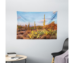 Cacti in Sonoran Desert Wide Tapestry