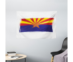 Grunge Design State Flag Wide Tapestry