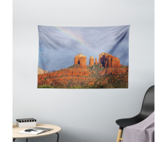 Rainbow Above Grand Canyon Wide Tapestry