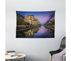 Az Canal Architecture Dusk Wide Tapestry