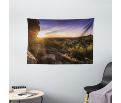 Scenic Sunrise Sandstones Wide Tapestry