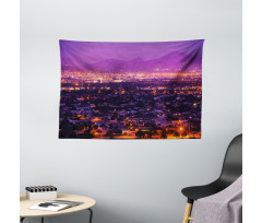 Night Panorama of Phoenix Wide Tapestry