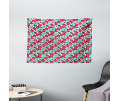 Spring Nature Retro Sixties Wide Tapestry