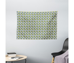 Botanical and Geometrical Wide Tapestry