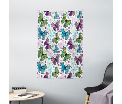 Wings Hearts and Dots Tapestry