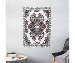 Curlicues Floral Design Tapestry