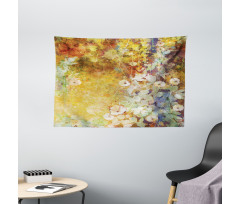 Fall Season Foliage Leaves Wide Tapestry