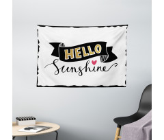 Grunge Effect Words Wide Tapestry