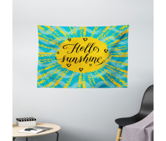 Sun Motif Stripes Wide Tapestry