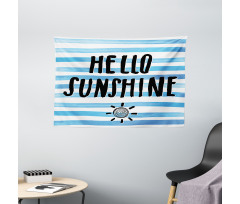 Typographic Stripes Wide Tapestry