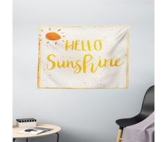 Halftone Dots Words Wide Tapestry