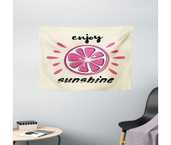 Vacation Retro Words Wide Tapestry