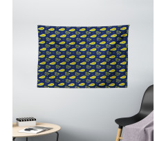 Tropical Papaya and Branches Wide Tapestry