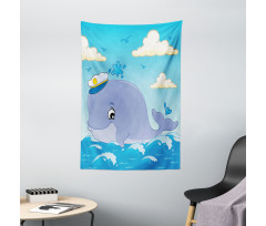 Nursery Theme Captain Whale Tapestry