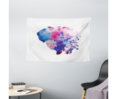 Watercolor Splash Abstract Wide Tapestry