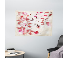 Orchids Butterflies Tropic Wide Tapestry