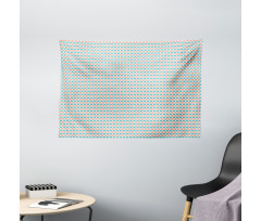 Dots Rows Pastel Tones Wide Tapestry