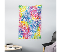 Rainbow Colored Leaves Tapestry