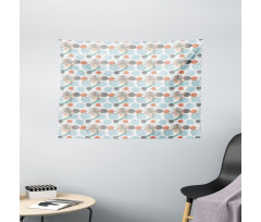 Modern Pastel Tone Petals Wide Tapestry