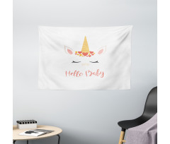 Nursery Lettering Horns Wide Tapestry