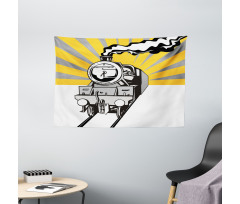 Locomotive Sunburst Effect Wide Tapestry